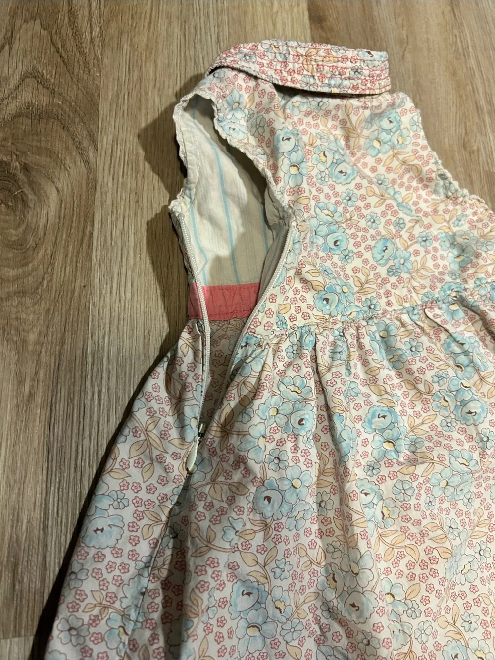 OshKosh B'gosh Pink Floral Sleeveless Dress with Bow Waistband